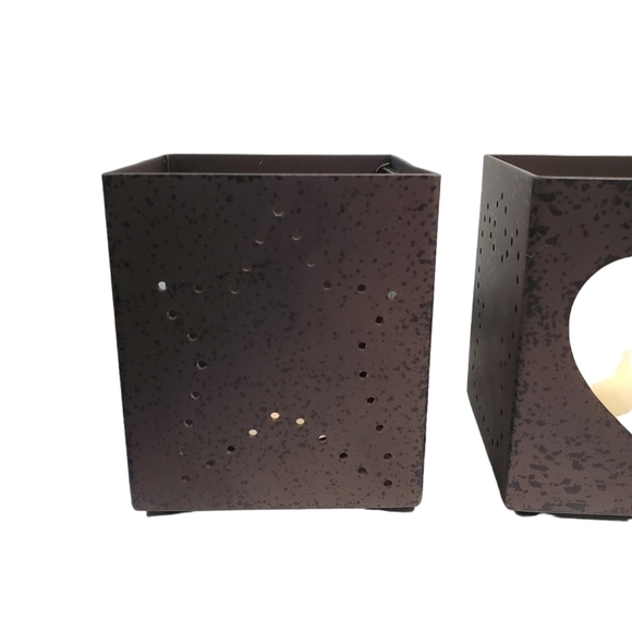 NIB Retired Partylite Celestial Lights Tealight Trio Metal glass candle holders - Picture 14 of 14